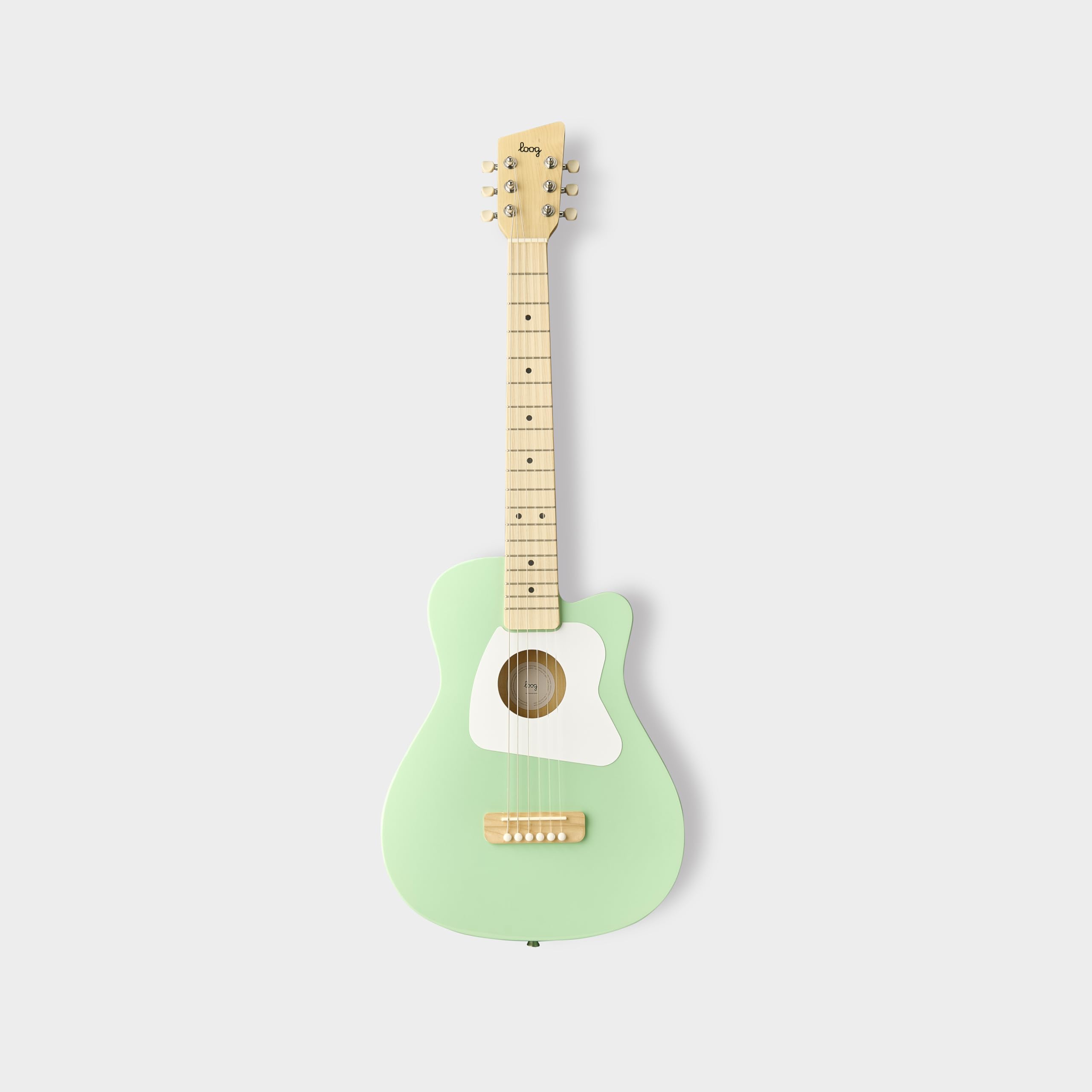 Loog Pro 6 Acoustic kids real guitar for Beginners Compact size Ages 9+ Learning app and Lessons included