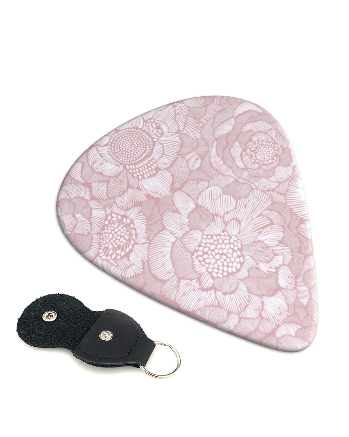 KWSAAHU 0.46mm Thin Guitar Picks – Pink Floral