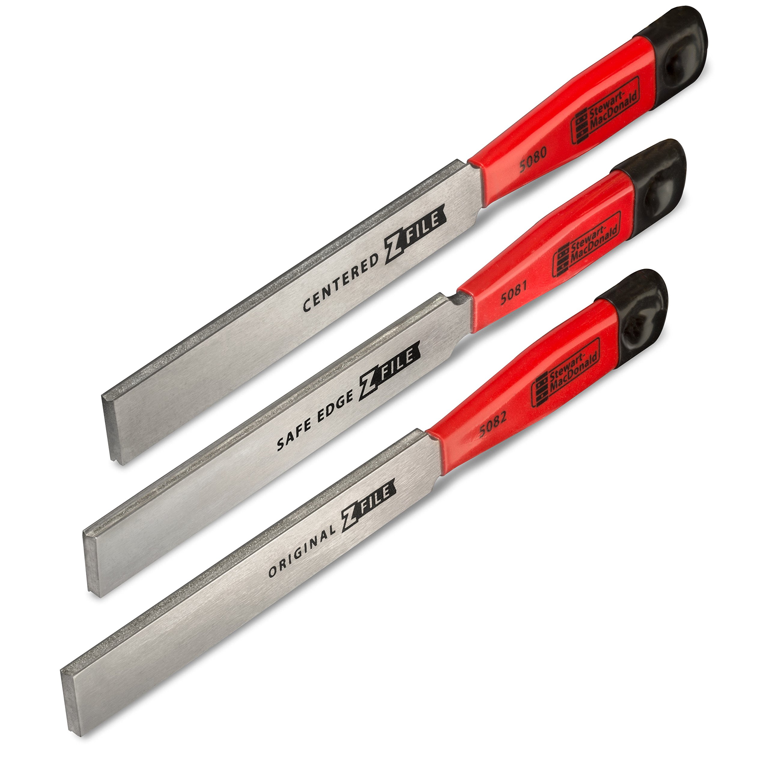 StewMac Z-File Guitar Fret Crowning File Set of 3, Diamond Grit
