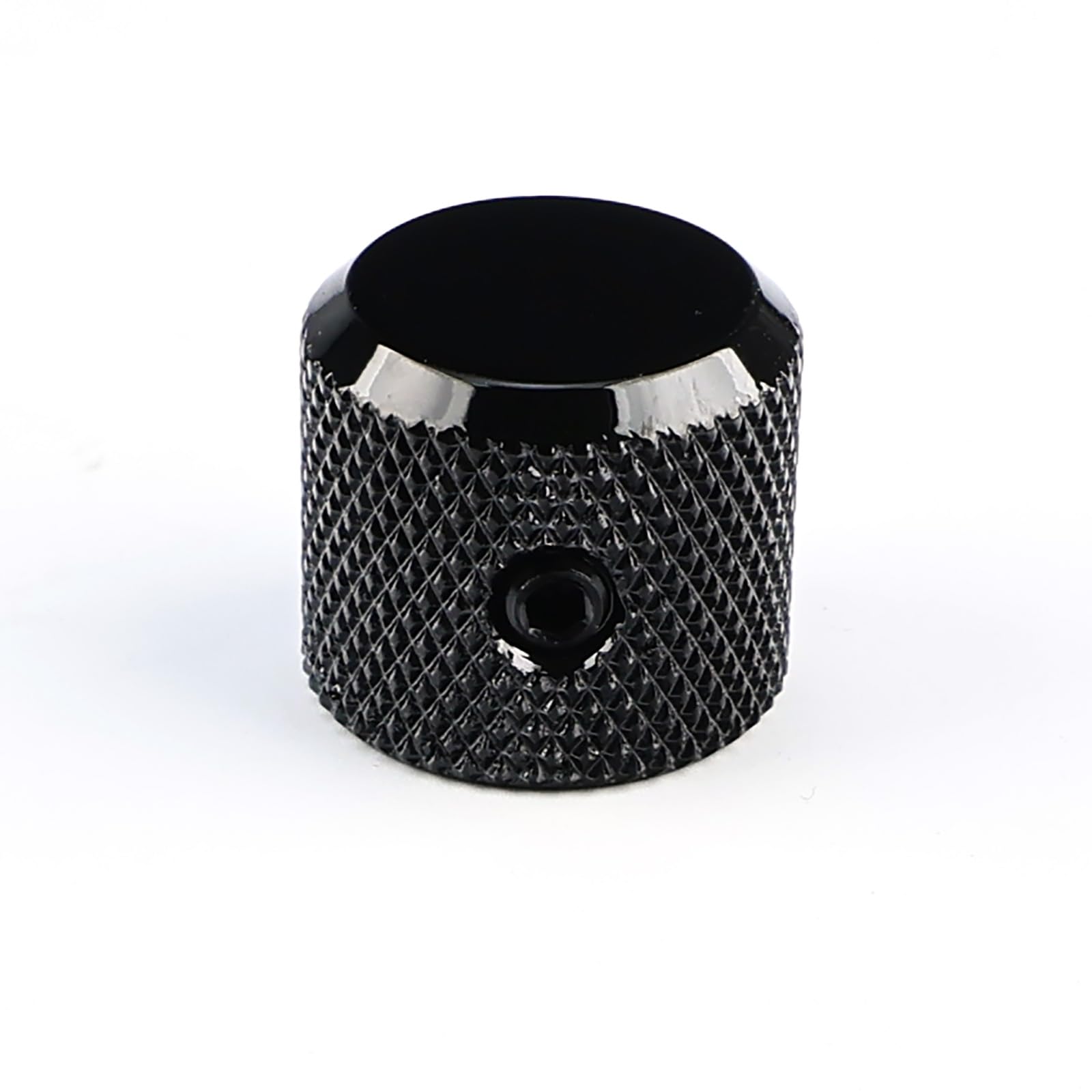 OVSAL 3Pcs Aluminum Alloy Electric Bass Guitar Knobs Speed Control 6.1mm(15/64″) Potentiometer Shaft Dome Metal Volume Tone Knobs for Electric Bass Guitar Replacement Parts (Black)