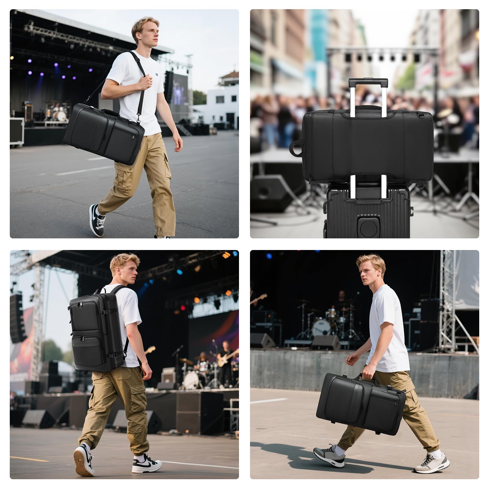 Cxinesbag DJ Controller Case Compatible with Pioneer DDJ-FLX4/DDJ-400/DDJ-REV1 – Thick Padded DJ Backpack with Multi-Pocket for Accessories, Adjustable Strap, 22×13×4.5in