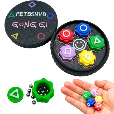 PETBSNVB Real Weighted Gonggi with Steel Beads in a Box, Jackstones, Gonggi Stones, Traditional Korean Game for Party, Great Gift for Children