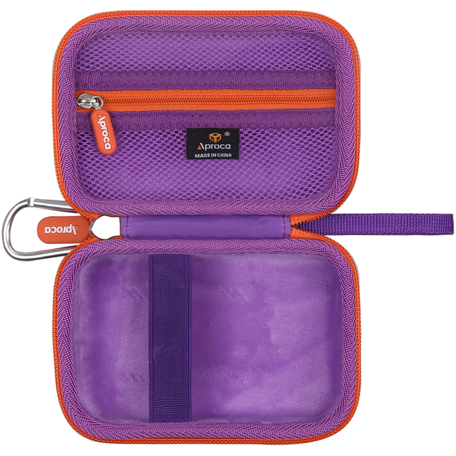Aproca Case Compatible with JBL Go 4 / Go 3 Ultra-Portable Waterproof Dustproof Bluetooth Speaker, Portable Storage Bag for Accessories -Purple (Case Only)