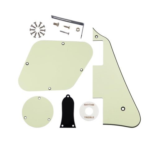 Phrilam Electric Guitar Pickguard Set for Gibson Les Paul, Mint Green 3Ply
