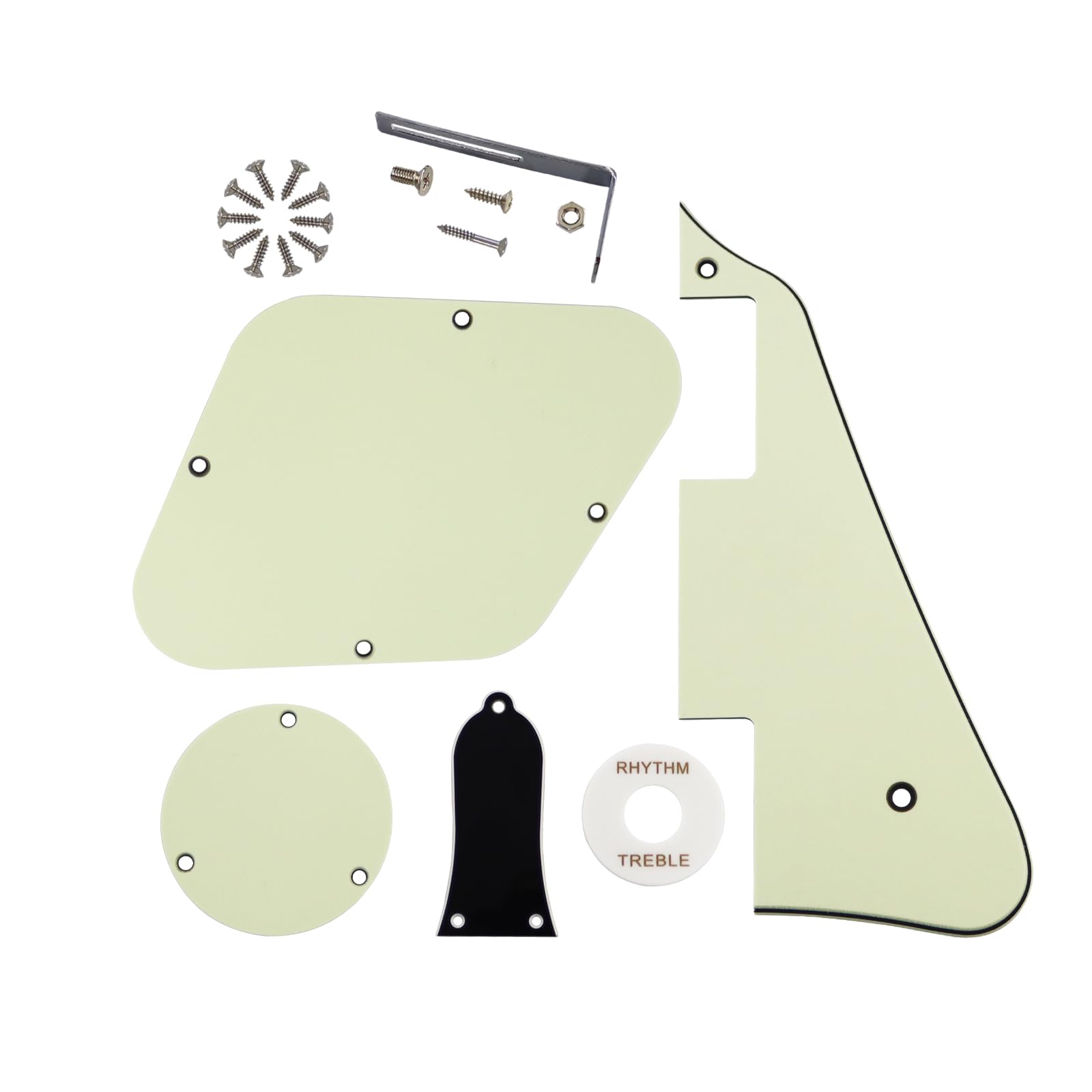 Phrilam Electric Guitar Pickguard Set for Gibson Les Paul, Mint Green 3Ply