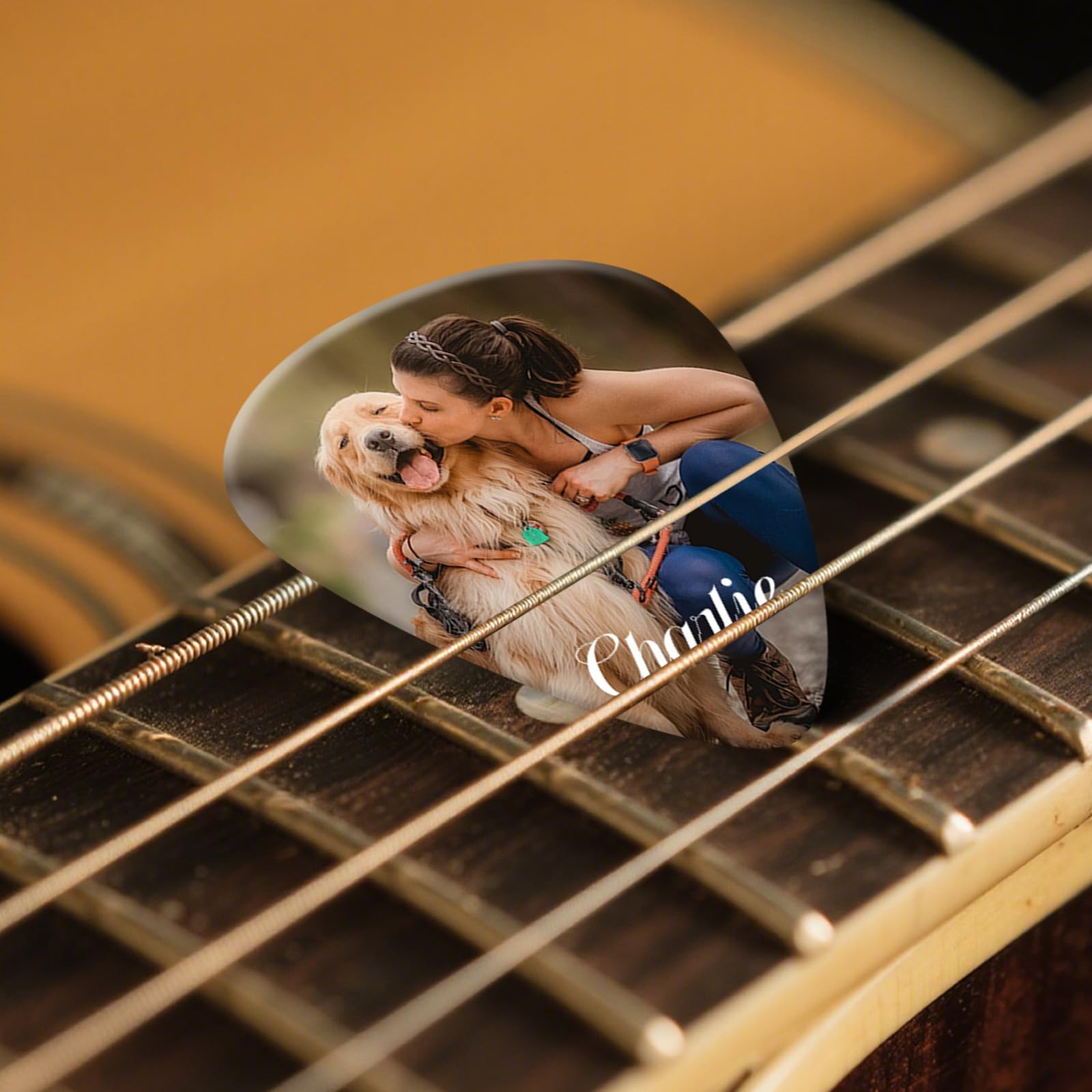 Custom Guitar Picks 6 Pack, Personalized Guitar Picks Double-Sided Printing, Design Your Own Customized plectrum for Electric Guitar, Bass, Ukulele Accessories Gifts for Men Women (1.2mm)
