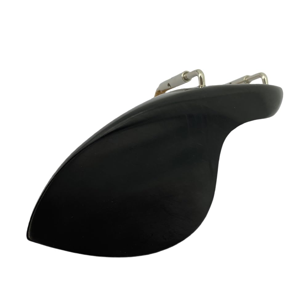 Conboxus Violin Chinrest 4/4 Full size wood Chin Rest Clamp Fiddle Violin Standard Bracket, Hypoallergenic Wood Rest,Surface Smooth (black1 Left Hand)