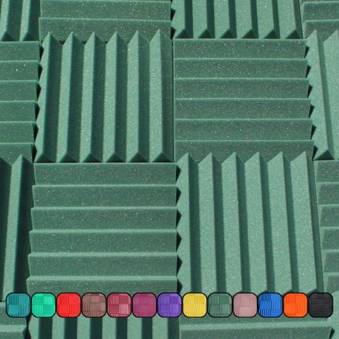 Soundproofing Acoustic Studio Foam – Forest Green Color – Wedge Style Panels 12”x12”x2” Tiles – 4 Pack