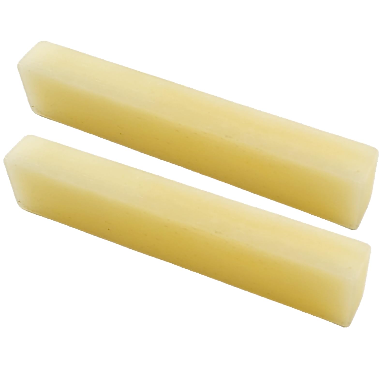 Miwayer 2 Pack 6-12 String Blank Guitar Untreated Unbleached Bone Nut, Guitar Bridge Nuts, Cut from Whole Bones, 52x10x6mm