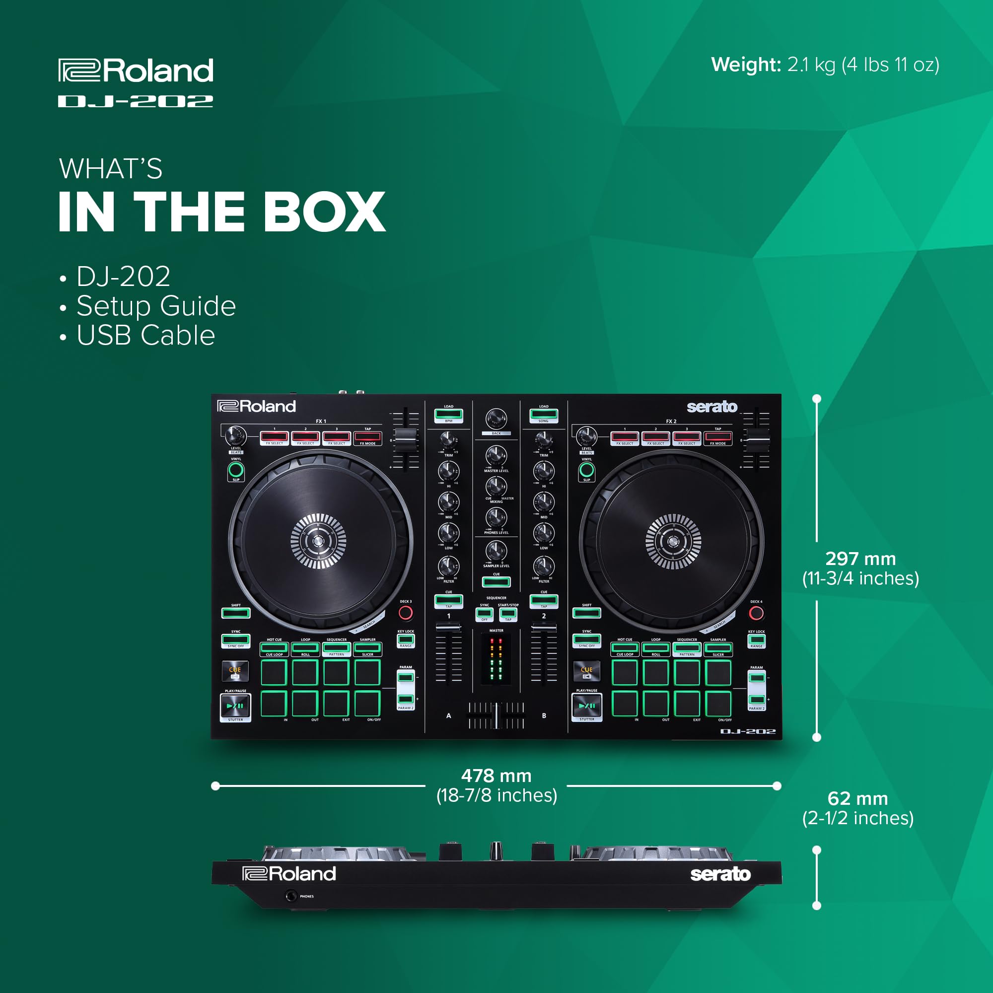 Roland DJ-202 Compact DJ Controller