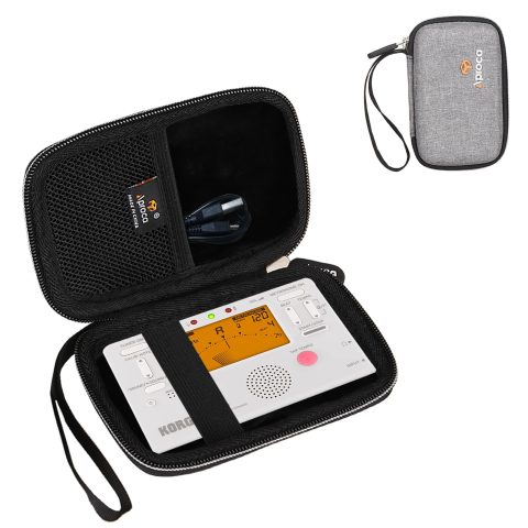 Aproca Grey Hard Storage Travel Case, For Korg TM70 Tuner (TM70TBK) / Korg TM60BK / WEGROWER Tuner Metronome and Accessories