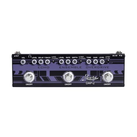 Rowin Distortion Pedal Solo Effect Pedal for Electric Guitar Blue