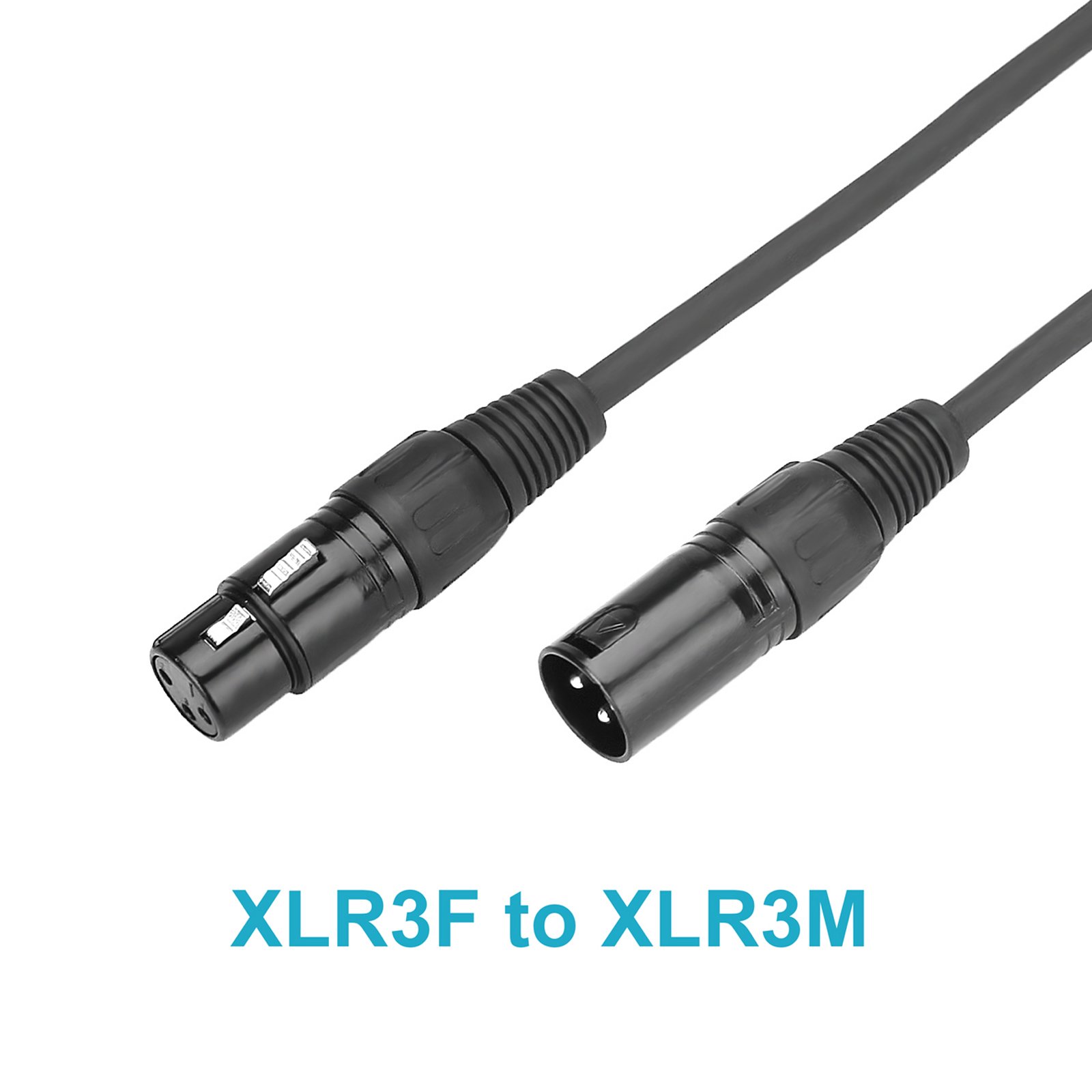 MOUNTAIN_ARK 1 Pack 30ft 3-Pin DMX Cable, XLR Male to Female