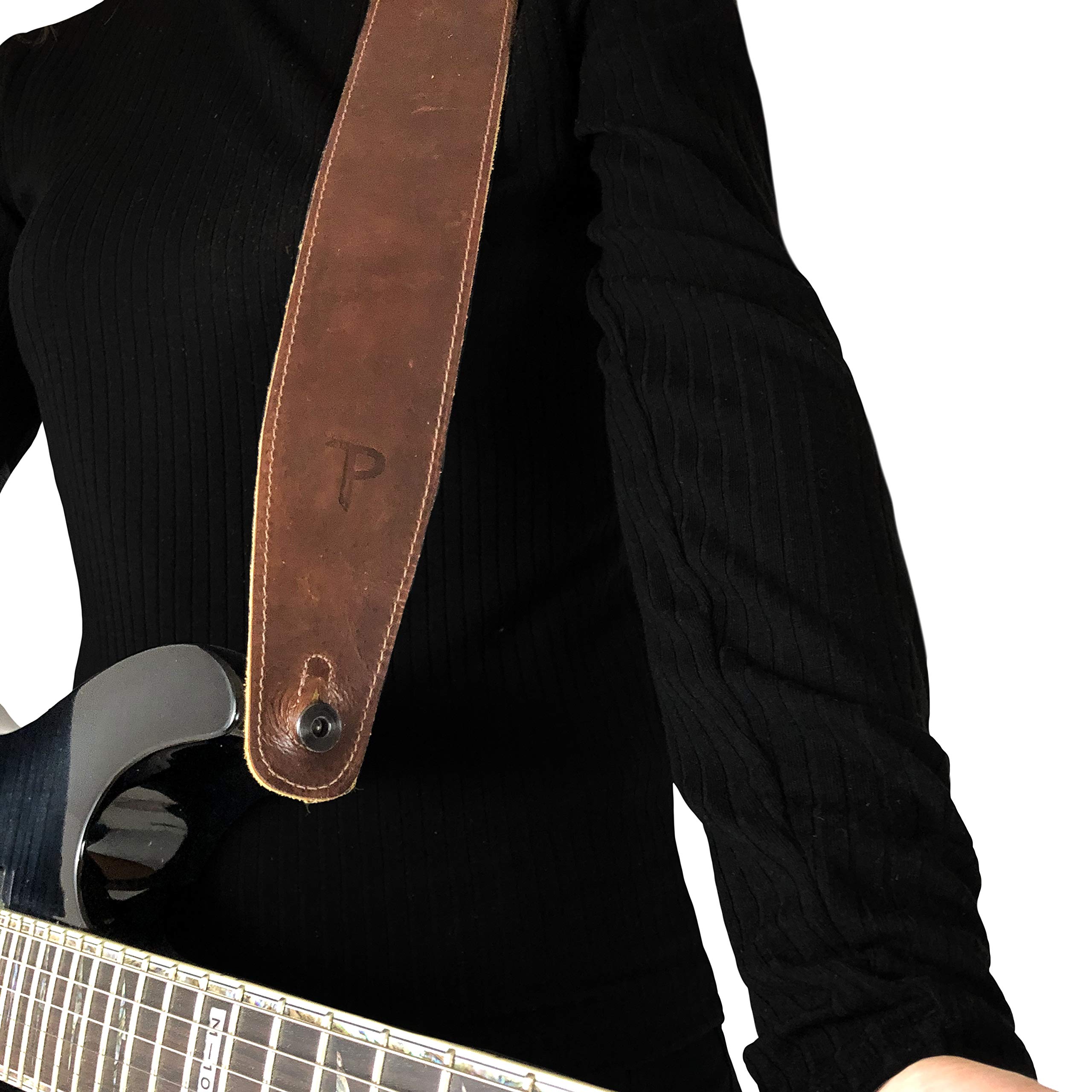 Perri’s Leathers Ltd. – The Africa Collection – Adjustable Strap From 41″ to 56″ for Electric, Acoustic, Bass Guitar – The Africa Collection – Chocolate (AFR25-6875)