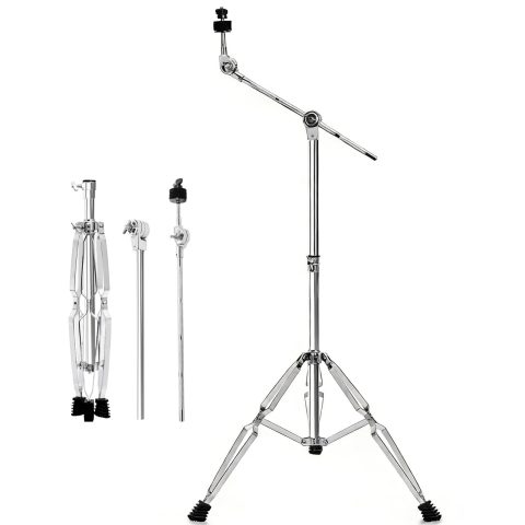 Youeon Cymbal Boom Stand Adjustable Height 30″-58″, Double Braced Tripod Cymbal Straight Stand with Non-slip Rubber Feet for Mounting Crash, Ride, Splash Cymbals