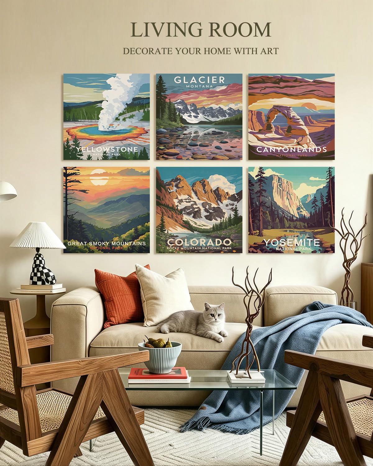 InSimSea Acoustic Wall Art, 72x48in, 6pcs