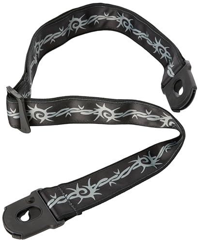 D’Addario 50PLA04 Accessories Locking Guitar Strap – Guitar Accessories – Electric Guitar Strap, Acoustic Guitar Strap, Acoustic Electric Guitar Strap & Bass Guitar Strap – Barbed Wire