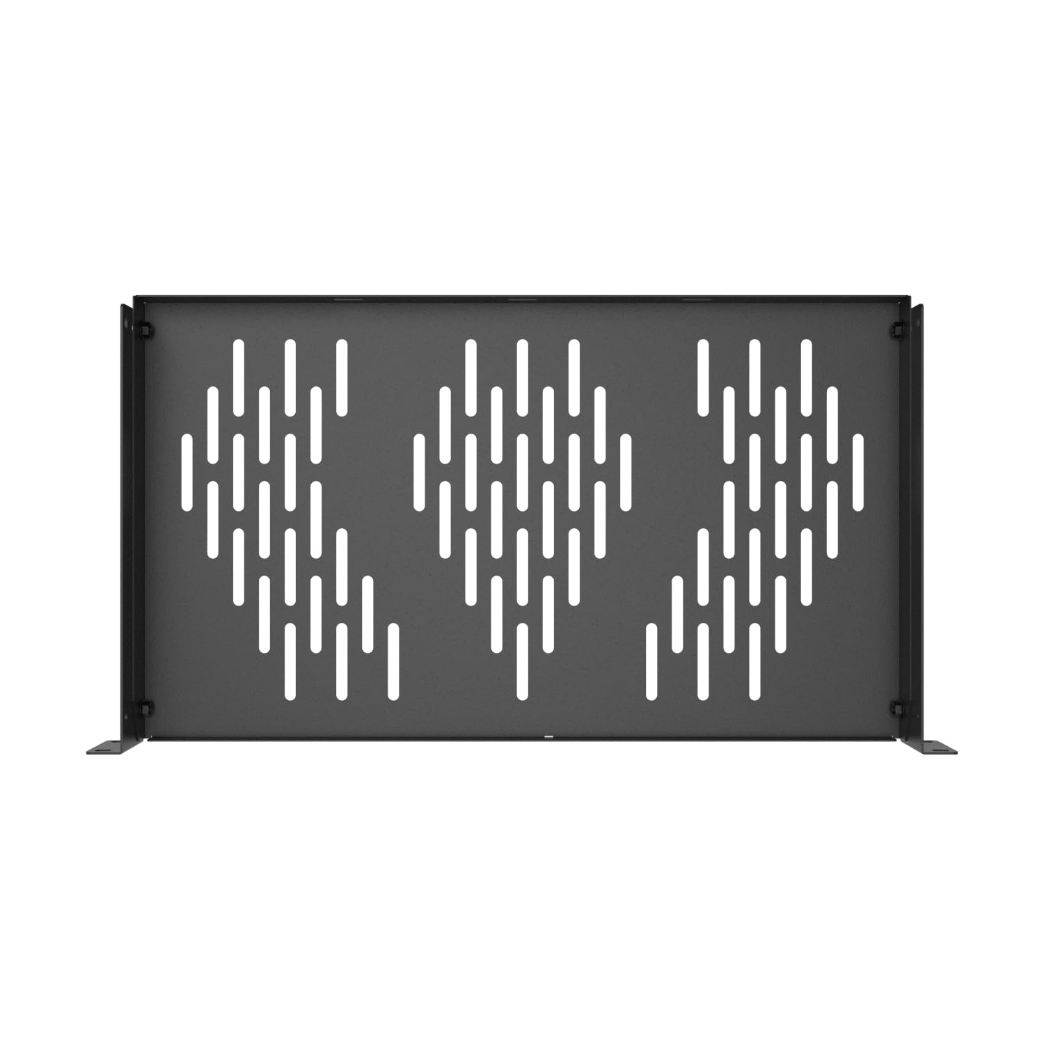 Beiyier 1U Universal Rack Shelf, 10″ Deep Vented Cantilever Tray, for 19” Network Equipment Rack & Cabinet (1PCS, Black)