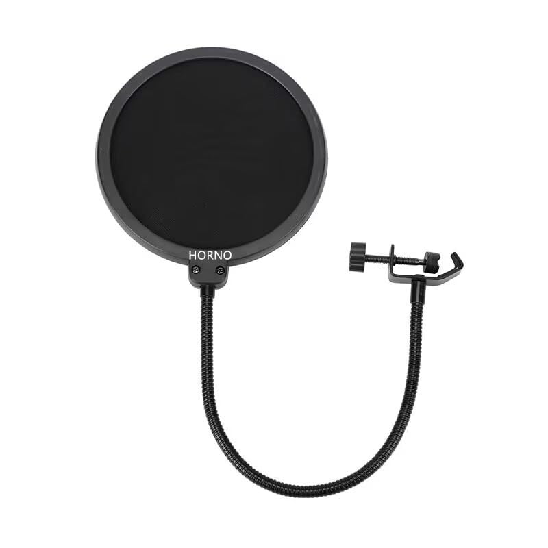 HORNO Professional Microphone Filter Screen with Flexible Gooseneck Mount