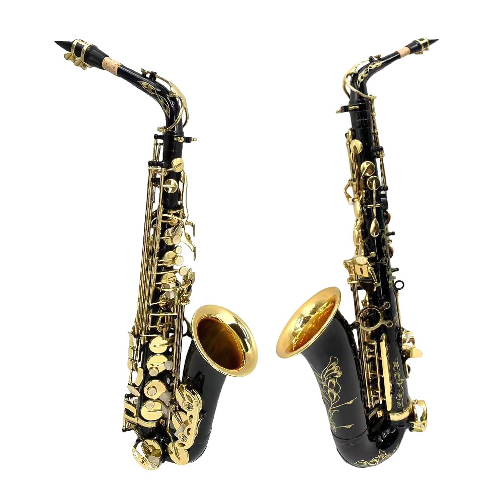 YoungMonic Alto Saxophone E Flat for Adults Students Saxophone Beginner Kit with Mouthpiece Carrying Case Straps 10Reeds