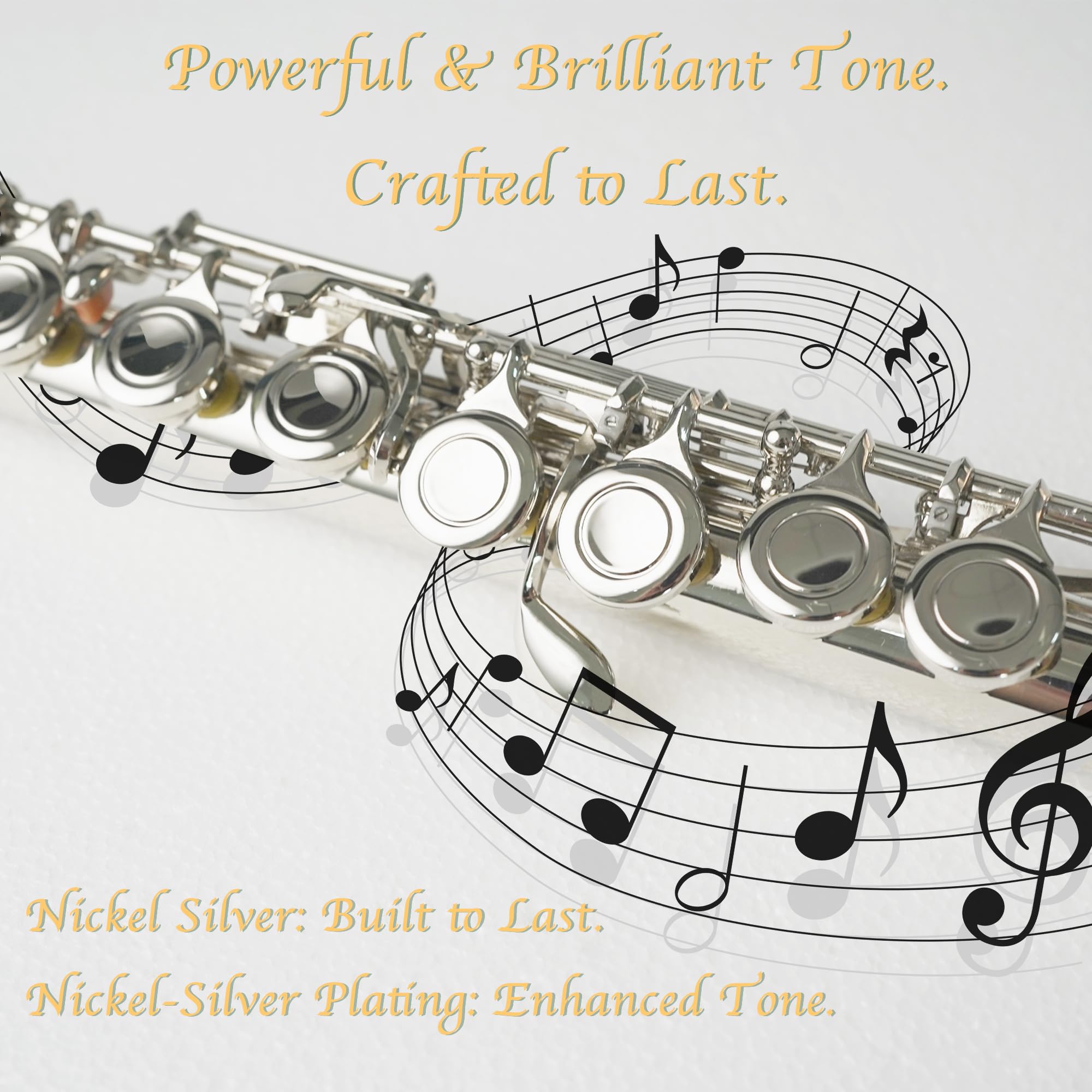 BAHAMUT 16-Key Flute – Beginner Flute with Closed Hole, Offset G, Split E