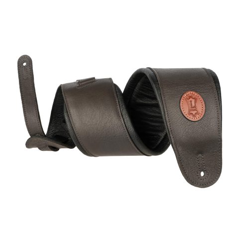 Levy’s Leathers Signature Legacy Series 4.5″ Garment Leather Guitar Strap, Dark Brown (MSS2-4-DBR)