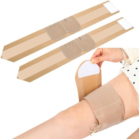 AceOrbit Thigh Microphone Straps Mic Transmitter Belts,Skin Color,2