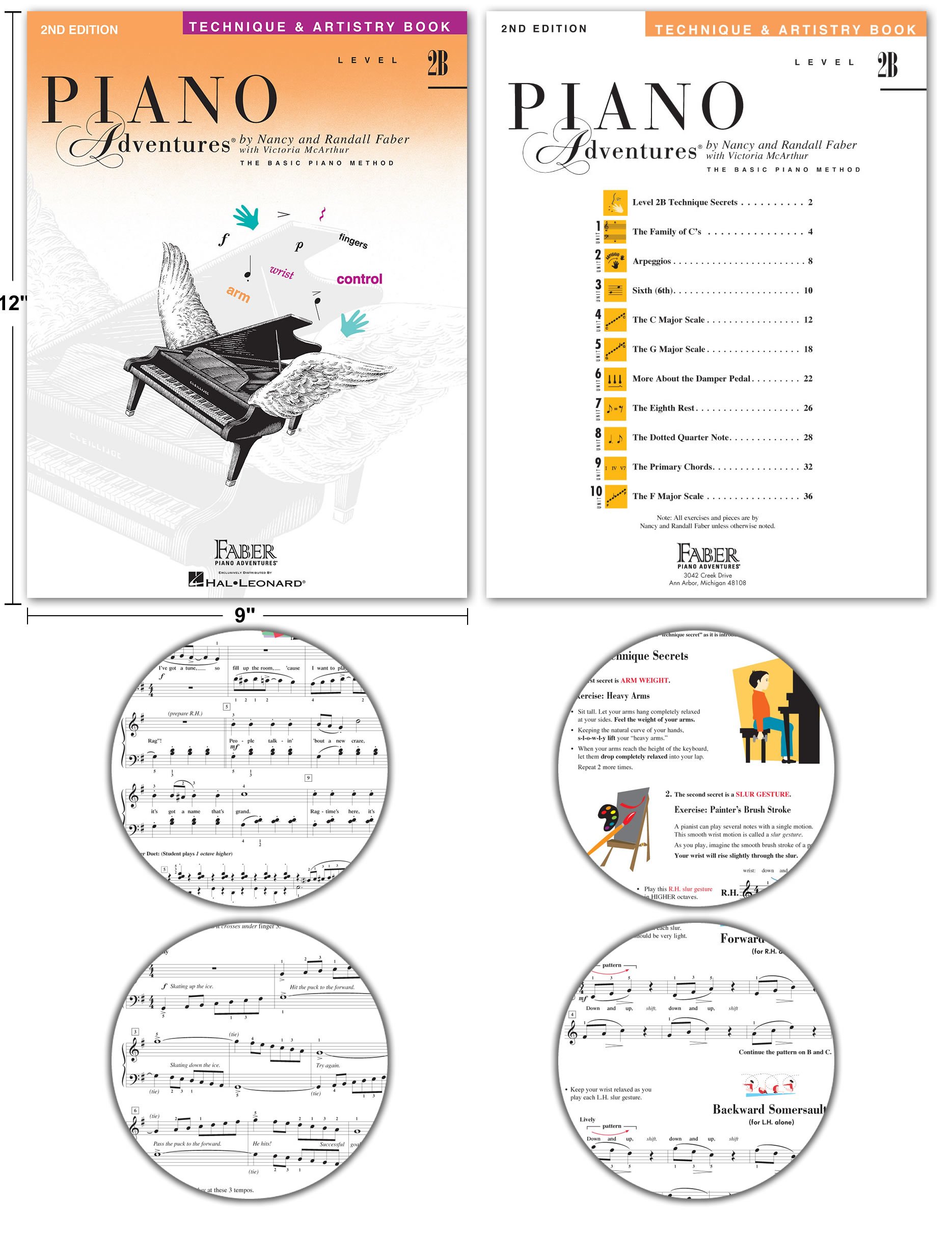 Piano Adventures Level 2B Learning Set By Nancy Faber – Lesson, Theory, Performance, Technique & Artistry Books & Juliet Music Piano Keys 88/61/54/49 Full Set Removable Sticker