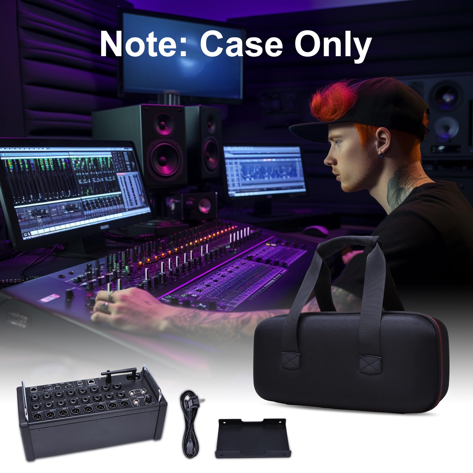 LTGEM Case Compatible with Behringer X Air XR18 / XR16 / XR12 Digital Mixer(Case Only)