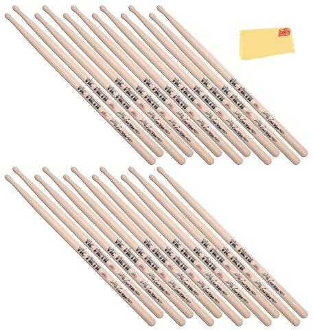 Vic Firth Signature Series Matt Garstka Drumsticks – 12‑Pack Bundle with Austin Bazaar Polishing Cloth