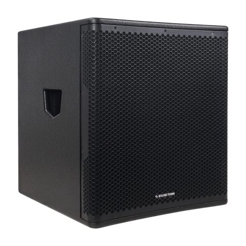 Sound Town METIS Series 2400 Watts 18″ Powered PA/DJ Subwoofer with Class-D Amplifier, Birch Plywood, Black (METIS-PRO18AS)
