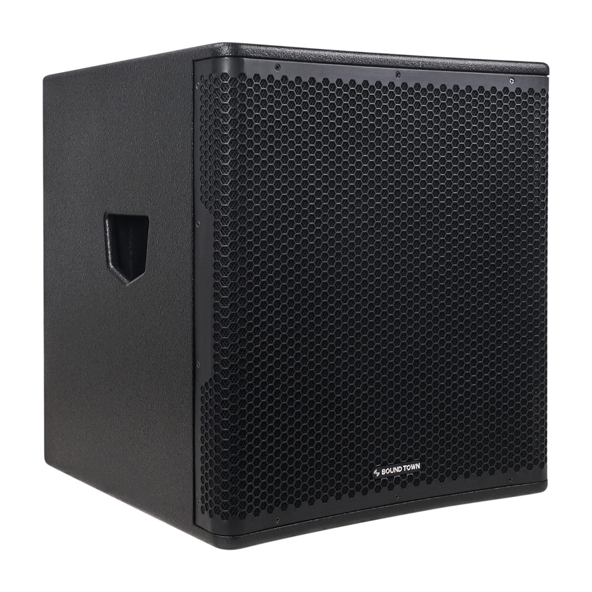 Sound Town METIS Series 2400 Watts 18″ Powered PA/DJ Subwoofer with Class-D Amplifier, Birch Plywood, Black (METIS-PRO18AS)