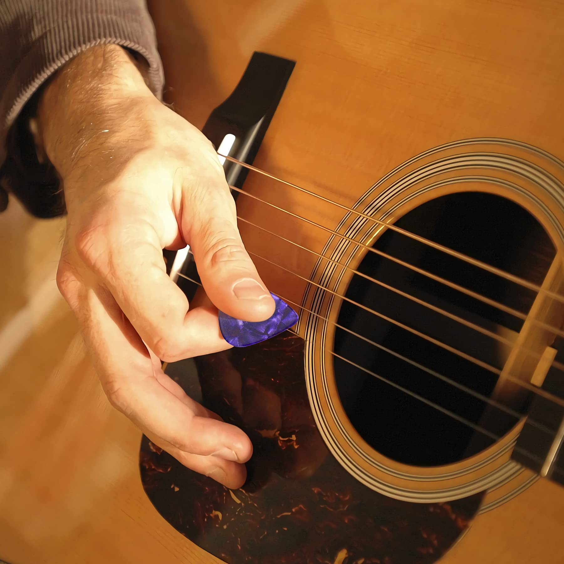 AUGSHY Guitar Picks Sampler Value Pack Includes Thin Medium & Heavy Gauges (90 Mixedcolor)