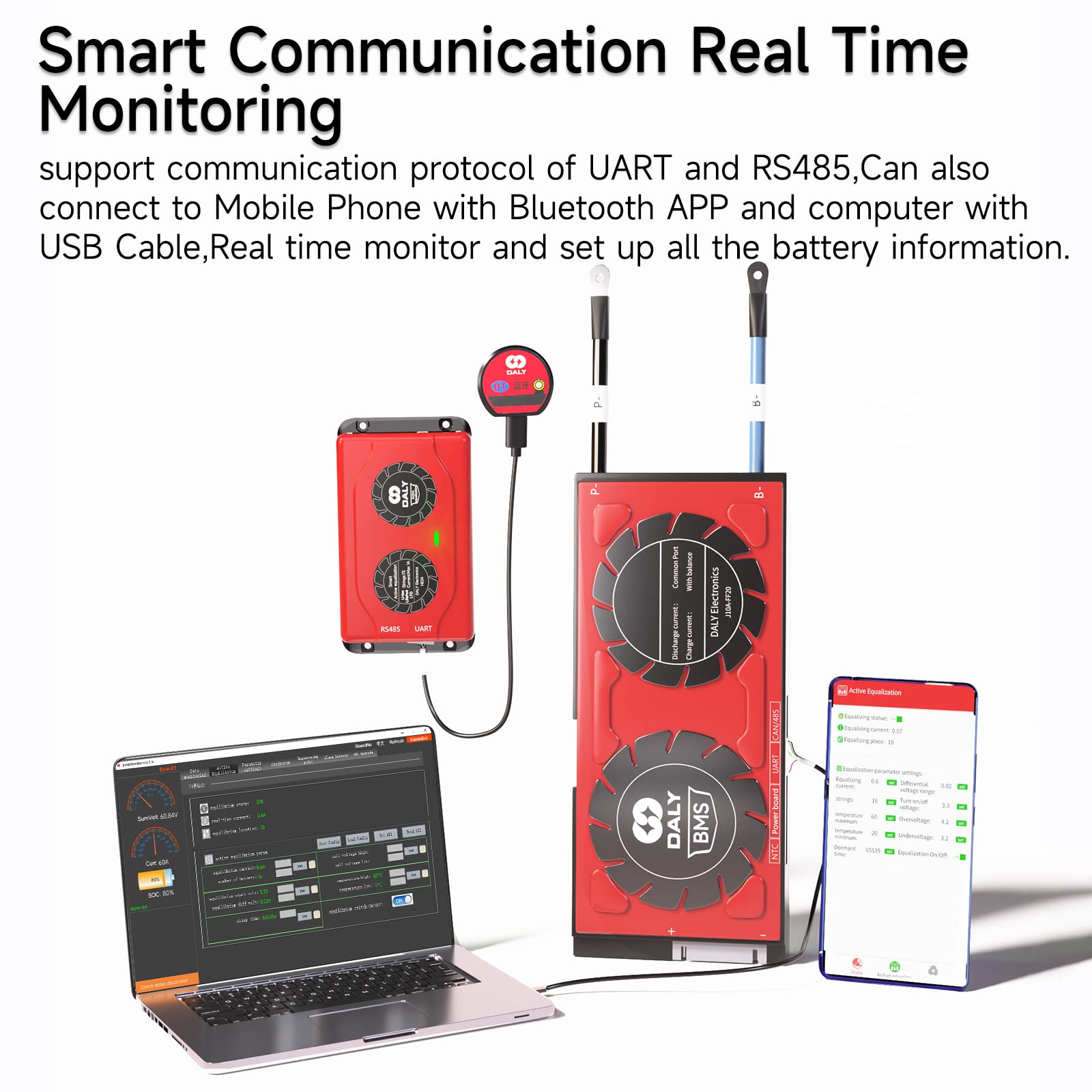 DALY Smart Active Balancer 13S 1A with Bluetooth for LiFePO4 Li-ion
