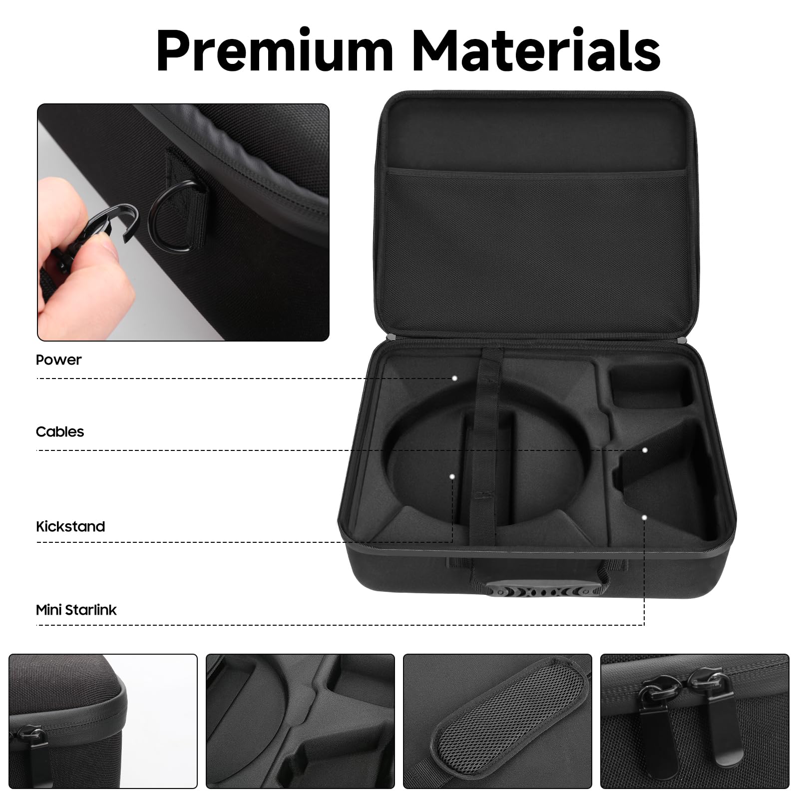 LUXENECK Starlink Mini Case Travel Bag, Waterproof Shockproof Perfect Protection Starlink Bag with Dual Carry Options Hard Shell Portable Storage Case (BAG-1)