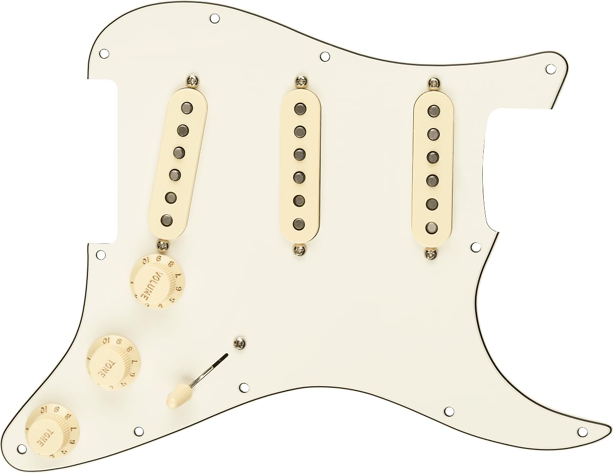Fender 0992345509 Original 57/62 Prewired Stratocaster Pickguard – 3-Ply White