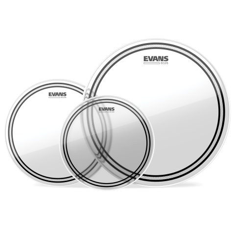 Evans EC2S Clear Standard Tompack Drumheads 12, 13, 16″