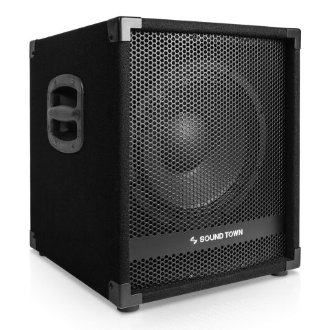 Sound Town METIS Series Powered Subwoofer 1400 Watts 12”, with Class-D Amplifiers, 3” Voice Coil (METIS-12SPW)
