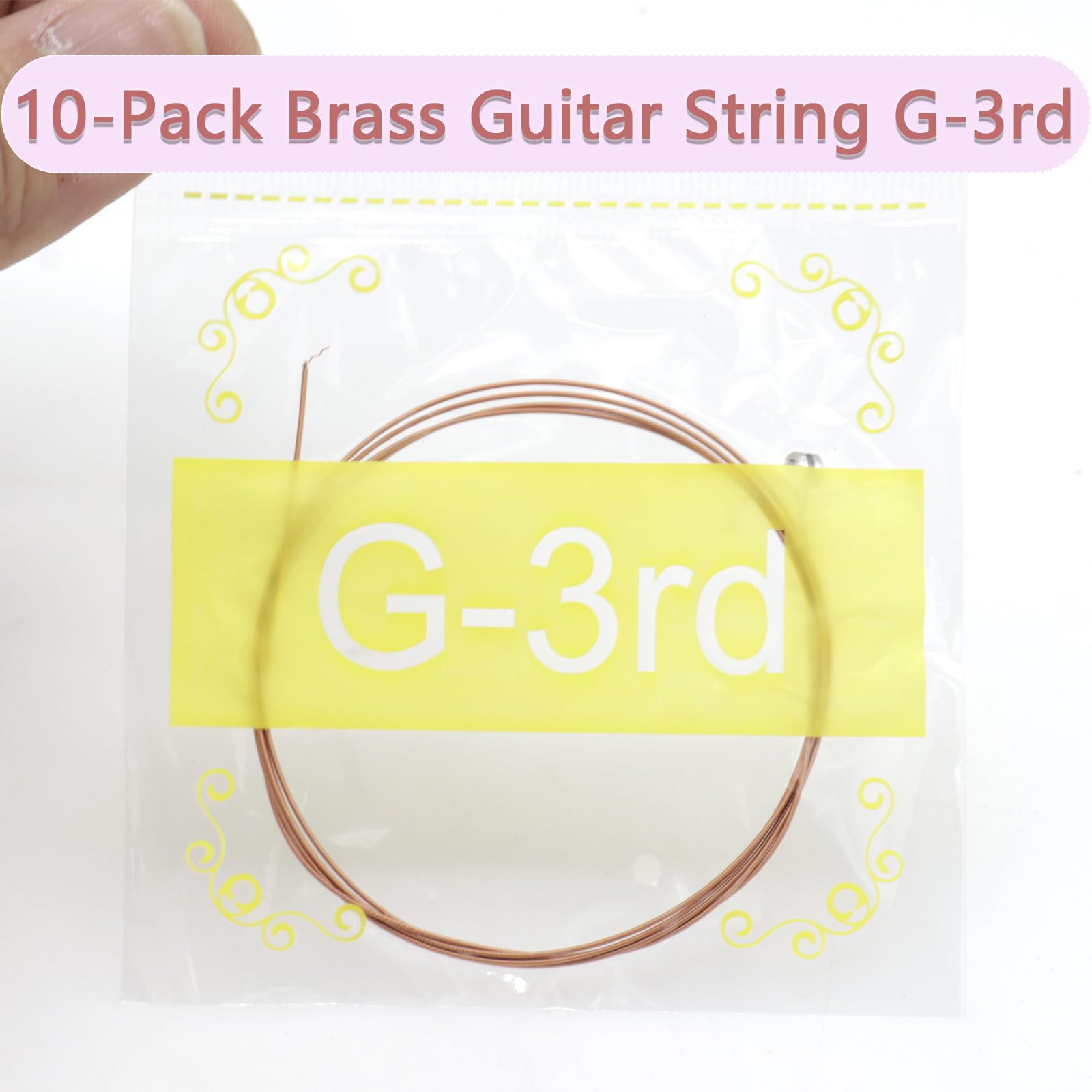 Cheerock 10-Pack G Single Strings Light Tension for Acoustic Guitar