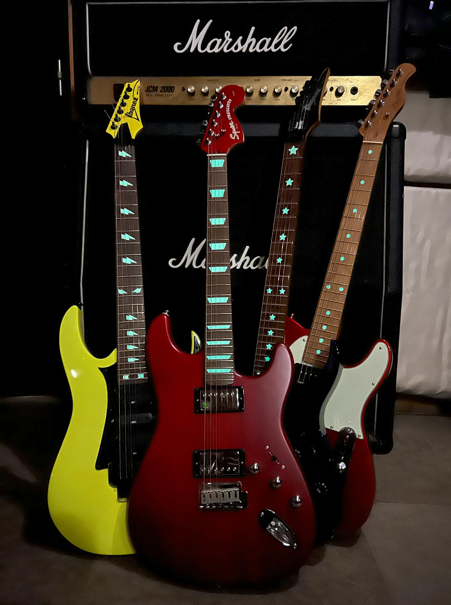 Inlay Sticker’s Jockomo Glow-in-the-Dark Custom Dot Fret Markers