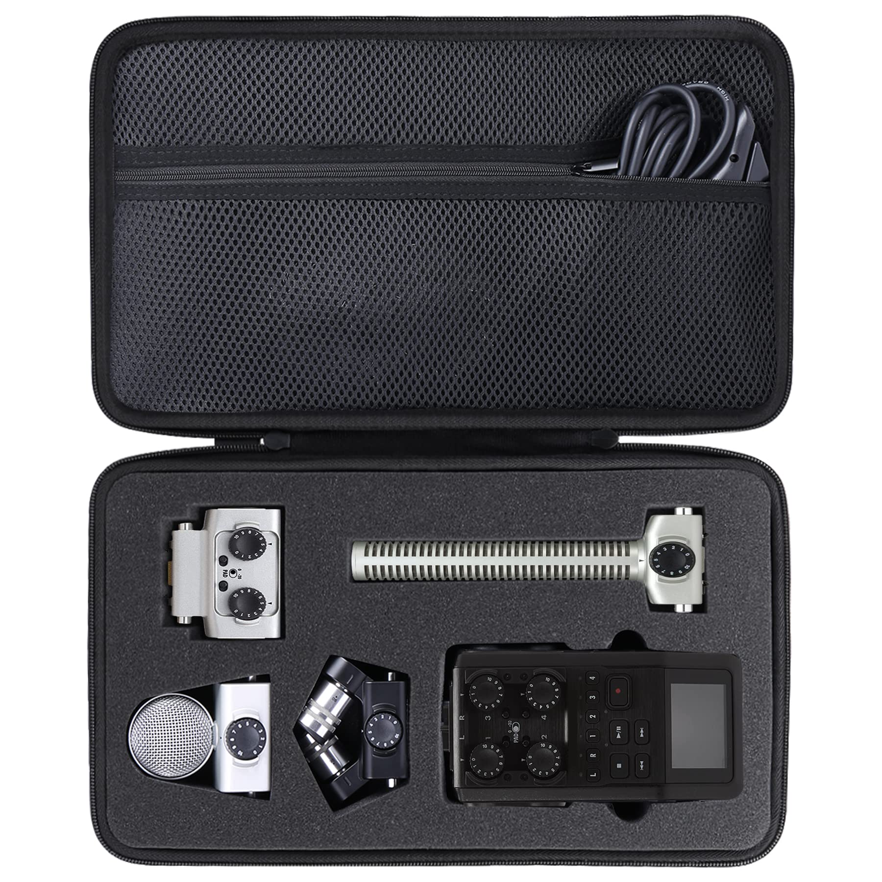 co2CREA Hard Case for Zoom H6studio 8-Track 32-Bit Float Handy Recorder