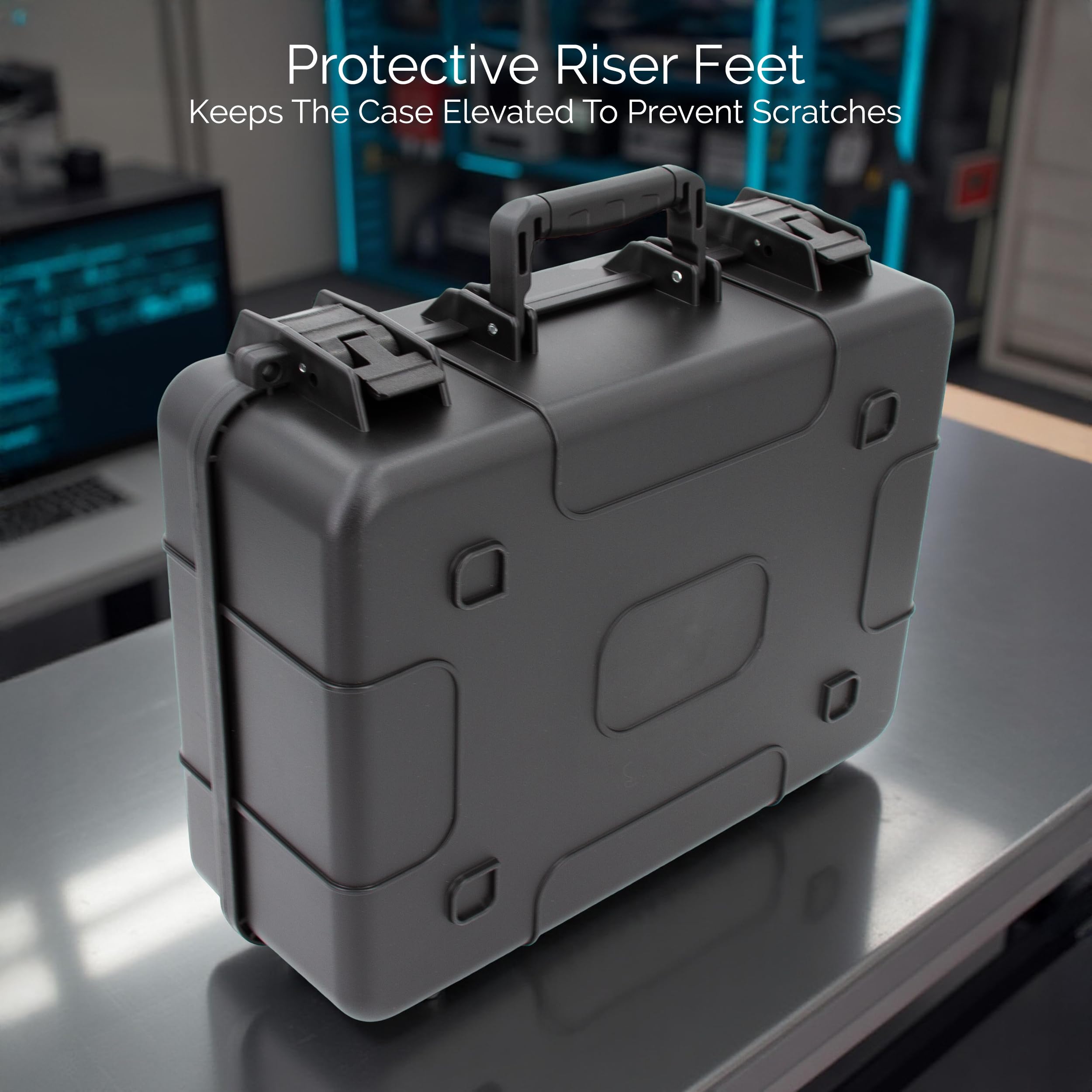 CASEMATIX Hard Travel Case Compatible with Allen & Heath CQ-18T Digital Mixer and CQ-12T With Customizable Foam Interior & Protective Padded Carrying Case For Mixers
