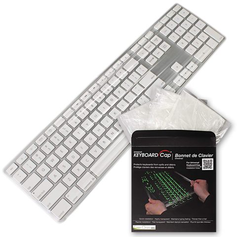 Green Onions Supply Universal KeyboardCap. Fully Covered Flat Style 0.025mm Waterproof Anti-Dust Desktop Keyboard Cover with Numeric Hospital/Dentist Use (MagicKeyboard (with Numeric) 3packs)