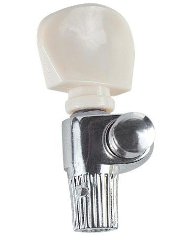 Golden Gate P-149 Nickel Banjo Tuner – Single 5th Peg, 10:1 Gear, Fits Modern & Vintage 9mm Holes, Durable Triple Nickel, Ivoroid Button