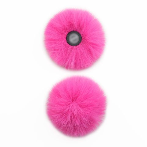 LEFXMOPHY for Hollyland Lark M2 Windscreen Hot Pink Furry Wind Muff Deadcat Foam 2-Pack