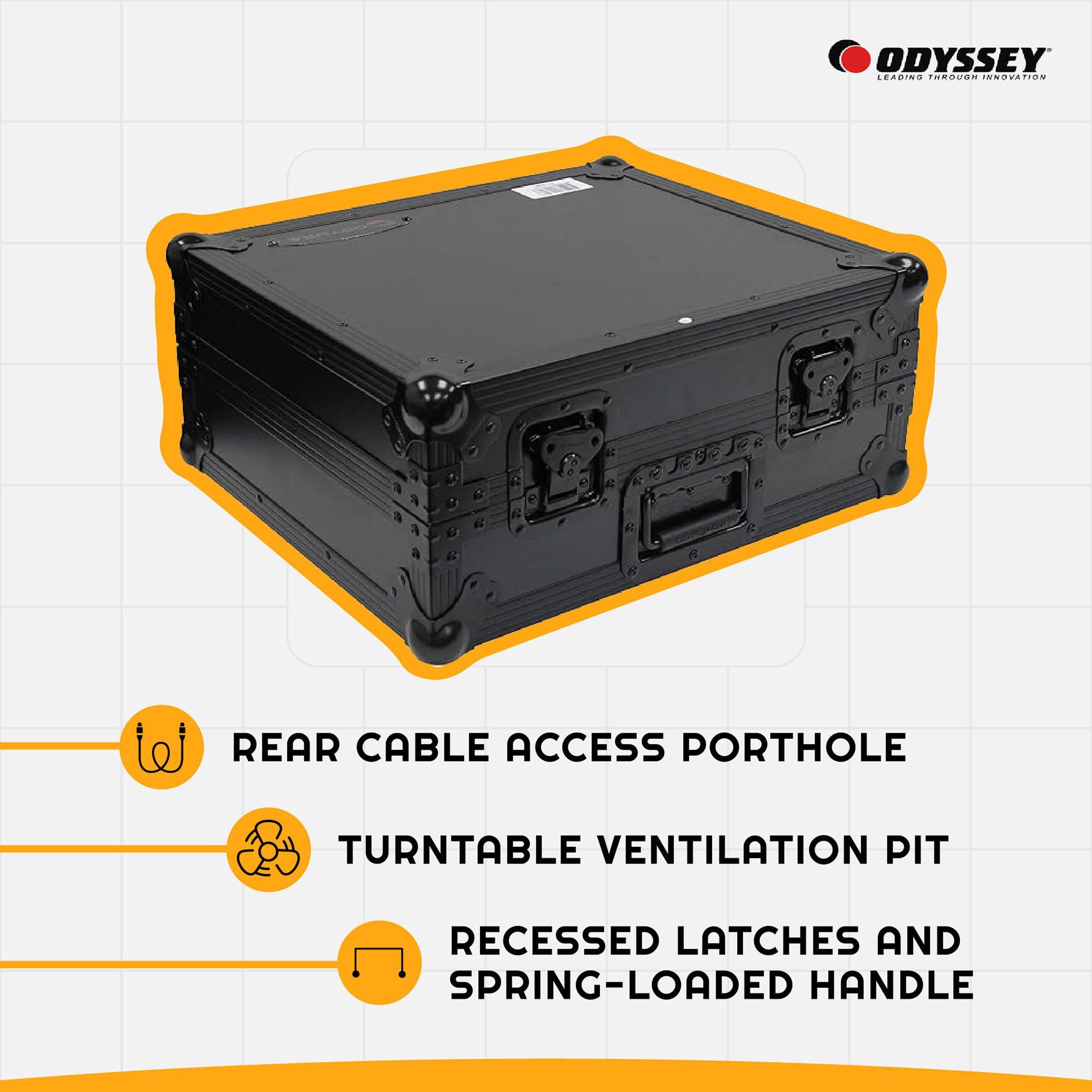 Odyssey FZ1200BL Black Label Turntable Flight Case