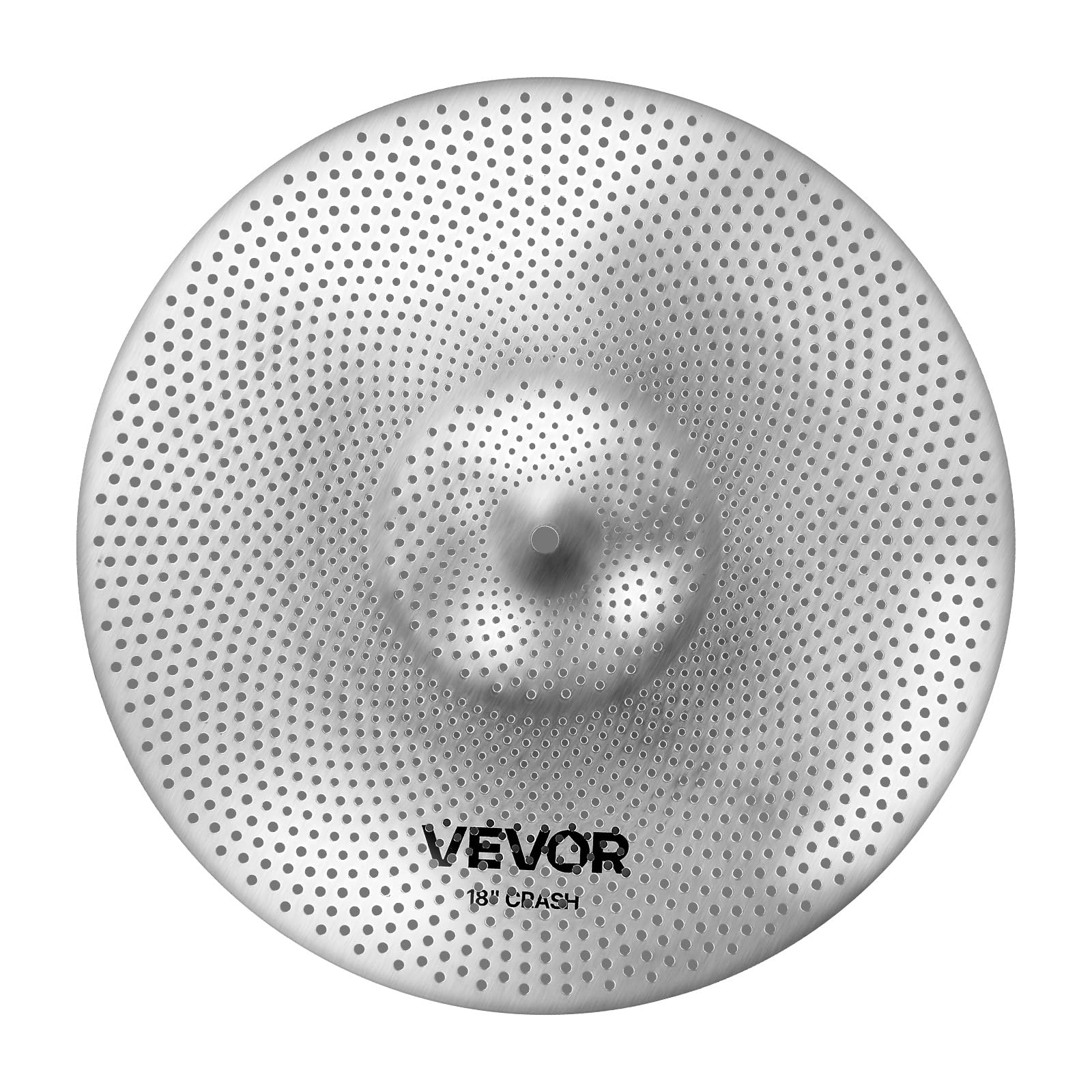 VEVOR Low Volume Cymbal Pack, 5Pcs Quiet Cymbals for Drum Set, 14” Hi-Hats, 16” Crash, 18” Crash, 20” Ride, Alloy Drum Cymbals Includes Free Drumsticks, Mute Pads & Bag, for Drummer Practice