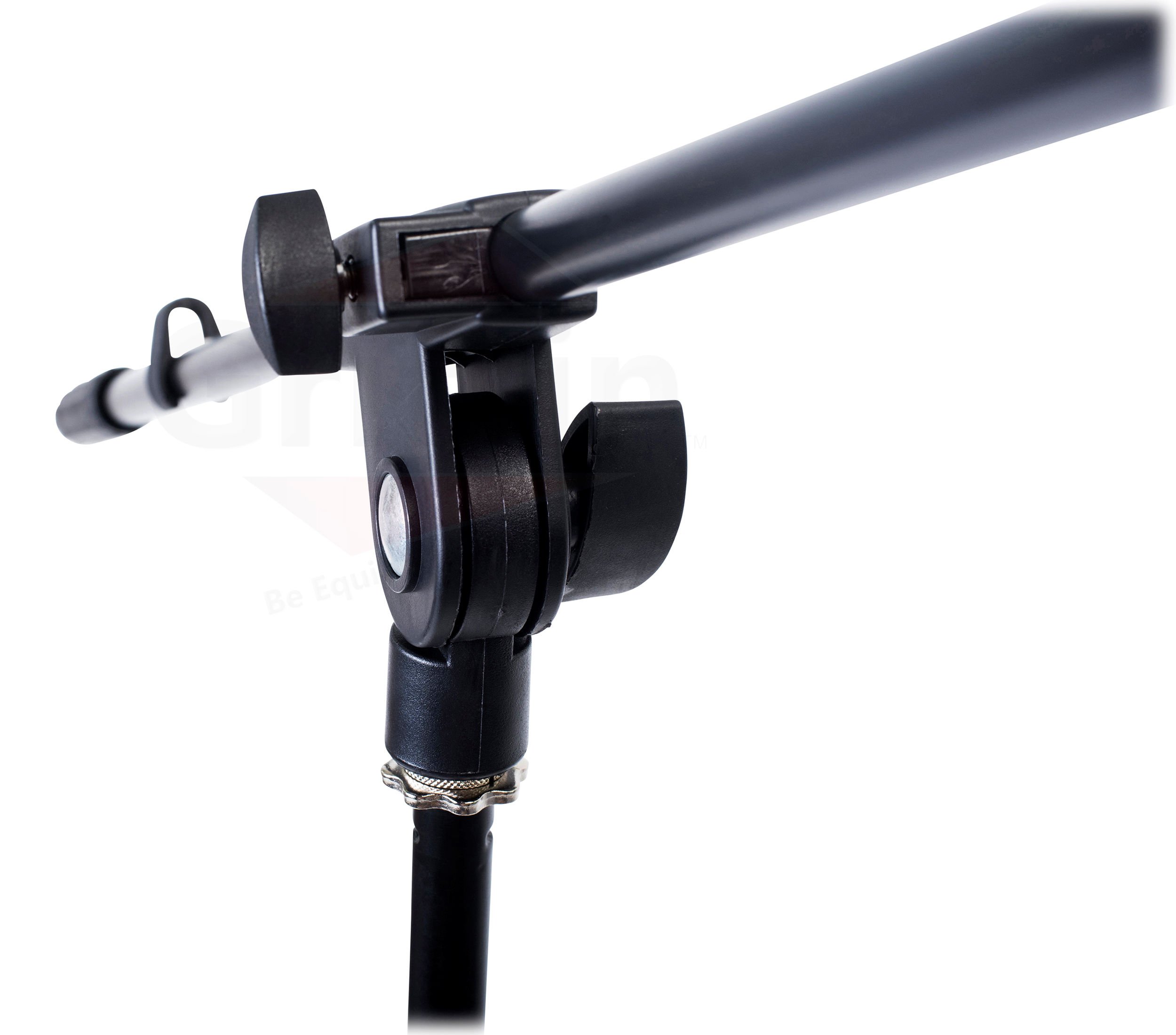 GRIFFIN Microphone Stand (StageLOCK Series) with Telescoping Boom Arm & Mic Clip – Tripod Leg Base, Collapsible Arm for Studio, DJ, Karaoke Use
