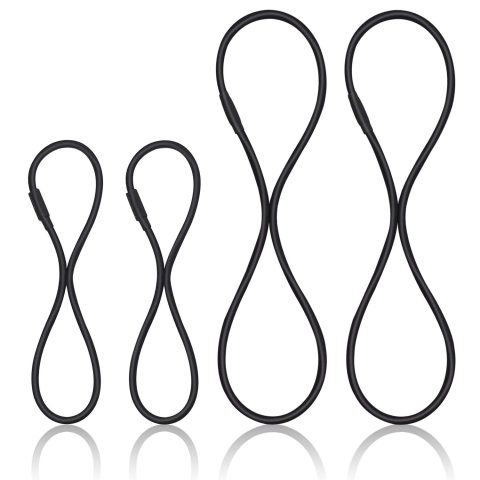 Boseen Universal Elastic Bands Replacement, Anti-aging Rubber Ring for Microphone Shock Mount Holder Clamp Clip, Set of 4 (Black)