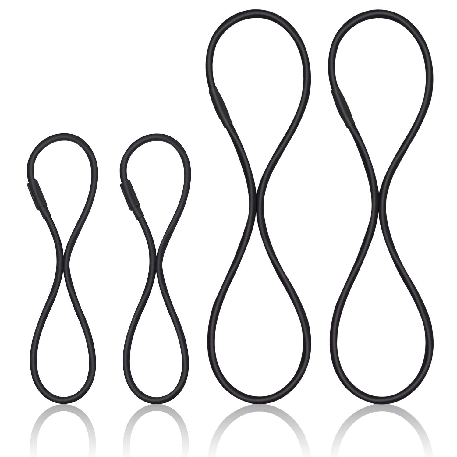 Boseen Universal Elastic Bands Replacement, Anti-aging Rubber Ring for Microphone Shock Mount Holder Clamp Clip, Set of 4 (Black)
